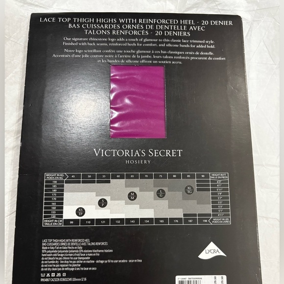 Victoria Secret Lace Top Thigh Highs SZ SM - Picture 2 of 5